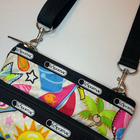 LeSportsac Three Zipper Vacation Crossbody Bag - Picture 8 of 10